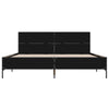 Schwarzes Bettgestell Edidia 140x190cm (Holz und Metall)