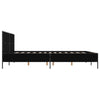 Schwarzes Bettgestell Edidia 140x190cm (Holz und Metall)