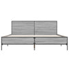 Graues Bettgestell Edidia 140x190cm (Holz und Metall)