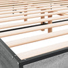 Graues Bettgestell Edidia 140x190cm (Holz und Metall)