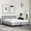Graues Bettgestell Edidia 140x190cm (Holz und Metall)