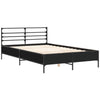 Schwarzer Bettrahmen Evghenie 120x200cm (Holz und Metall)