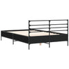 Schwarzer Bettrahmen Evghenie 120x200cm (Holz und Metall)