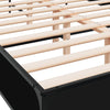 Schwarzer Bettrahmen Evghenie 120x200cm (Holz und Metall)