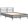 Graues Bettgestell Evghenie 140x200cm (Holz und Metall)