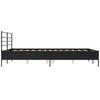 Schwarzes Bettgestell Evghenie 150x200cm (Holz und Metall)
