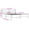 Schwarzes Bettgestell Evghenie 150x200cm (Holz und Metall)