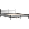 Graues Bettgestell Evghenie 150x200cm (Holz und Metall)