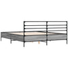 Graues Bettgestell Evghenie 150x200cm (Holz und Metall)
