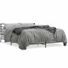 Graues Bettgestell Evghenie 160x200cm (Holz und Metall)
