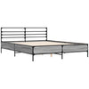 Graues Bettgestell Evghenie 160x200cm (Holz und Metall)