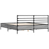 Graues Bettgestell Evghenie 160x200cm (Holz und Metall)