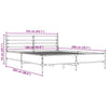 Graues Bettgestell Evghenie 160x200cm (Holz und Metall)