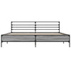 Bettgestell Evghenie Grau 180x200cm (Holz und Metall)
