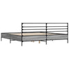 Bettgestell Evghenie Grau 180x200cm (Holz und Metall)