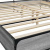 Bettgestell Evghenie Grau 180x200cm (Holz und Metall)