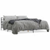 Graues Bettgestell Evghenie 200x200cm (Holz und Metall)