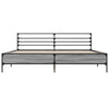 Graues Bettgestell Evghenie 200x200cm (Holz und Metall)