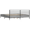 Graues Bettgestell Evghenie 200x200cm (Holz und Metall)