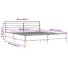 Graues Bettgestell Evghenie 200x200cm (Holz und Metall)