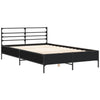 Schwarzes Bettgestell Evghenie 120x190cm (Holz und Metall)