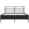 Schwarzes Bettgestell Evghenie 120x190cm (Holz und Metall)