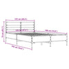 Schwarzes Bettgestell Evghenie 120x190cm (Holz und Metall)