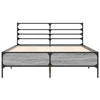 Graues Bettgestell Evghenie 120x190cm (Holz und Metall)