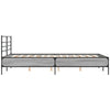 Graues Bettgestell Evghenie 120x190cm (Holz und Metall)