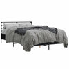 Schwarzes Bettgestell Evghenie 135x190cm (Holz und Metall)