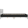 Schwarzes Bettgestell Evghenie 140x190cm (Holz und Metall)