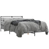 Graues Bettgestell Evghenie 140x190cm (Holz und Metall)