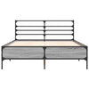 Graues Bettgestell Evghenie 140x190cm (Holz und Metall)