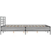 Graues Bettgestell Evghenie 140x190cm (Holz und Metall)