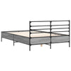 Graues Bettgestell Evghenie 140x190cm (Holz und Metall)