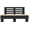 Schwarzes Bettgestell Narcisa 140x200cm (Holz und Metall)