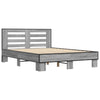 Graues Bettgestell Narcisa 120x200cm (Holz und Metall)