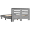 Graues Bettgestell Narcisa 120x200cm (Holz und Metall)