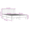 Graues Bettgestell Narcisa 120x200cm (Holz und Metall)