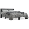 Schwarzes Bettgestell Narcisa 135x190cm (Holz und Metall)