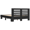 Schwarzes Bettgestell Narcisa 135x190cm (Holz und Metall)