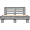 Bettgestell Narcisa Grau 135x190cm (Holz und Metall)