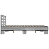 Bettgestell Narcisa Grau 135x190cm (Holz und Metall)