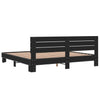 Schwarzes Bettgestell Alfo 200x200cm (Holz und Metall)