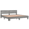 Graues Bettgestell Alfo 200x200cm (Holz und Metall)