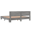 Graues Bettgestell Alfo 200x200cm (Holz und Metall)