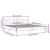 Graues Bettgestell Alfo 200x200cm (Holz und Metall)