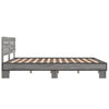 Graues Bettgestell Alfo 150x200cm (Holz und Metall)