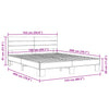Graues Bettgestell Alfo 150x200cm (Holz und Metall)