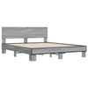 Graues Bettgestell Natu 150x200cm (Holz und Metall)
